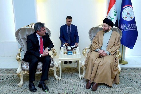 دیدار « سید عمار حکیم » با سفیر ایتالیا در عراق